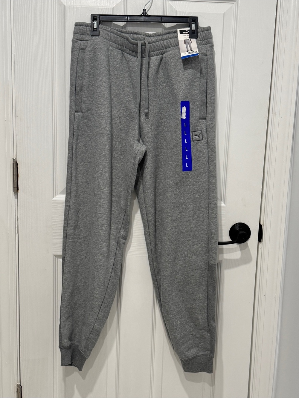 PUMA Men’s Gray Fleece Jogger Sweatpants Size L NWT V226977